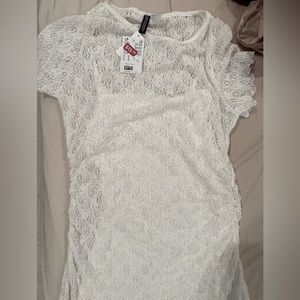White knitted dress H&M size m
